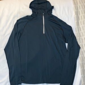 Lululemon Men’s 1/4 zip Running Hooded Long Sleeve Sweatshirt